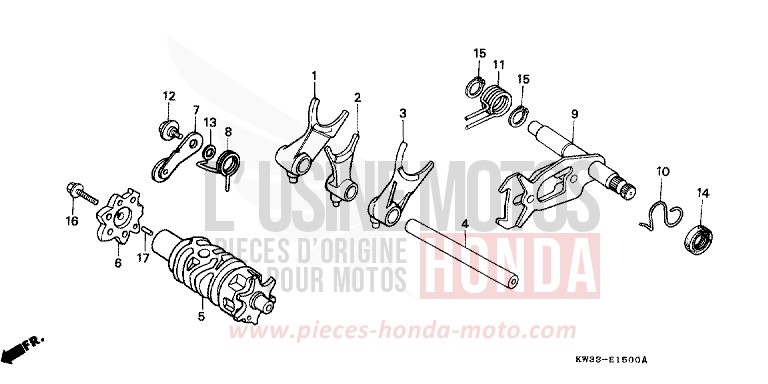 BARILLET DE SELECTION de Dominator 250 FIGHTING RED (R134) de 1990